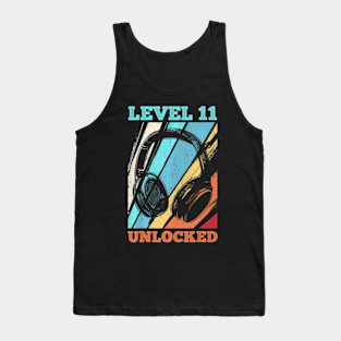 11th Birthday Video Gamer Level 11 Unlocked Tank Top